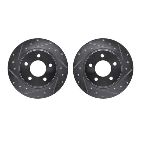 DYNAMIC FRICTION CO Rotors-Drilled and Slotted-SilverZinc Coated, 7002-80056 7002-80056